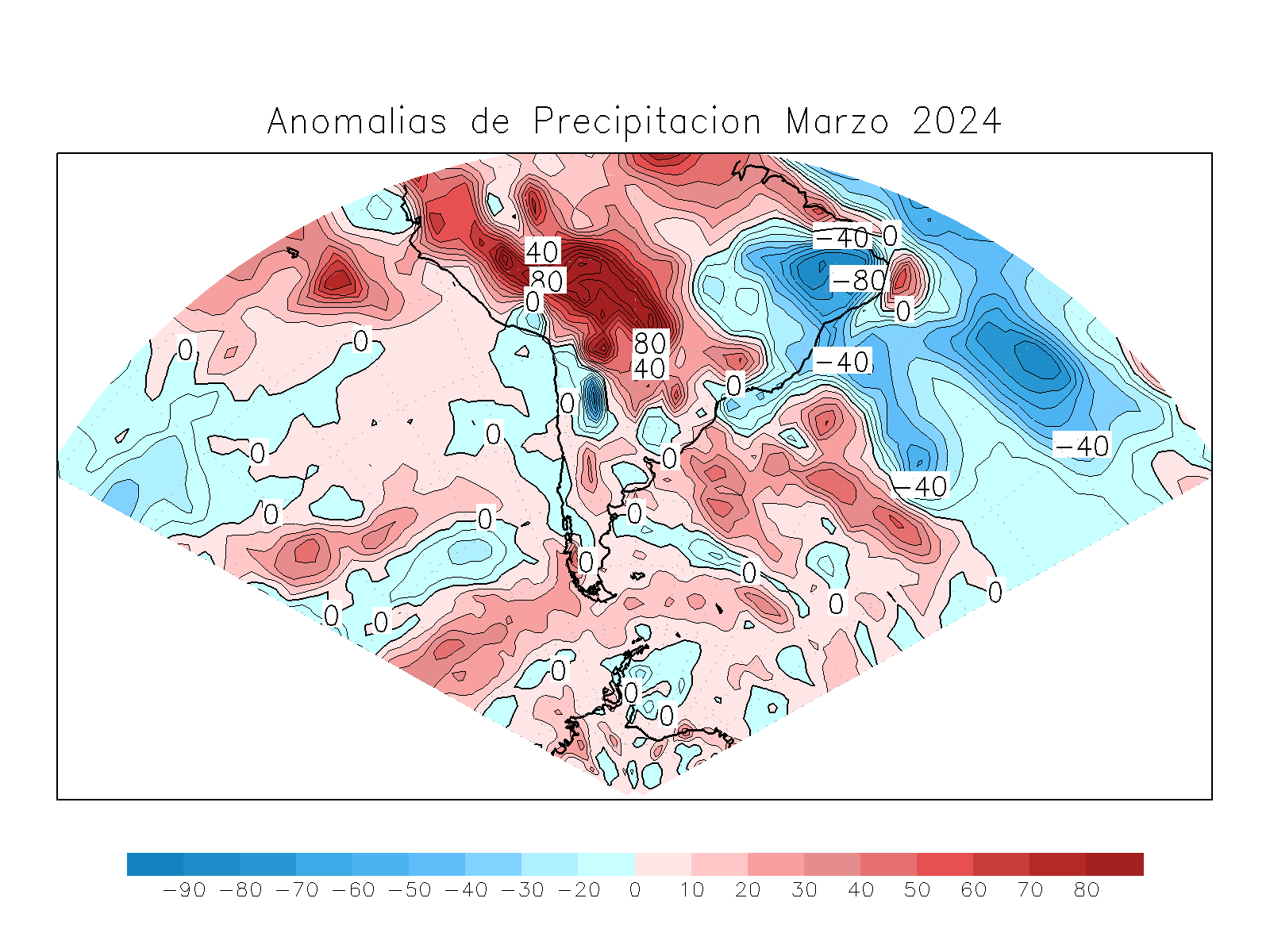 Anomalia para el mes de MAR