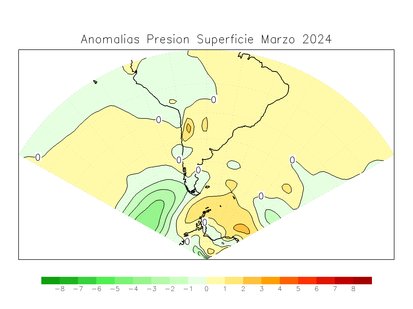 Anomalia para el mes de MAR